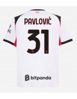 AC Milan Strahinja Pavlovic #31 Venkovní Dres 2025-26 Krátký Rukáv